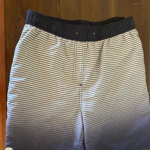 White and blue Calvin Klein swim suit